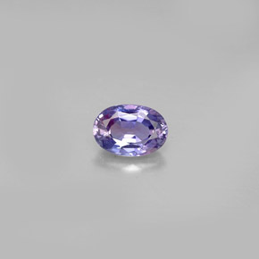 Zaffiro naturale viola da 0,63 ct, taglio ovale, VS