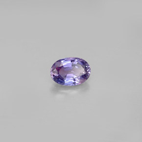 Zaffiro naturale viola da 0,63 ct, taglio ovale, VS