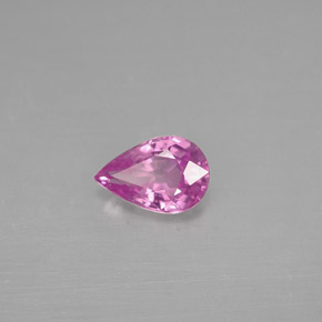 Zaffiro naturale rosa da 0,46 ct, taglio a pera, VS-SI