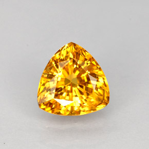 Zaffiro naturale giallo da 1,14 ct, trillion, VS