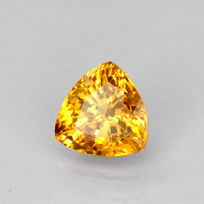 Zaffiro naturale giallo da 1,14 ct, trillion, VS