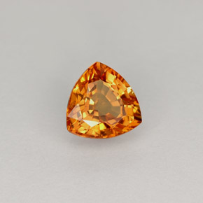 Zaffiro naturale arancione da 1,11 ct, trillion, VS