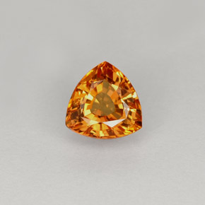 Zaffiro naturale arancione da 1,11 ct, trillion, VS