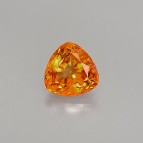 Zaffiro naturale arancione da 1,11 ct, trillion, VS