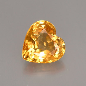 Zaffiro naturale giallo da 1,03 ct, a forma di cuore, VS