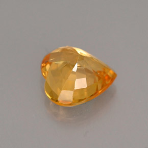 Zaffiro naturale giallo da 1,03 ct, a forma di cuore, VS