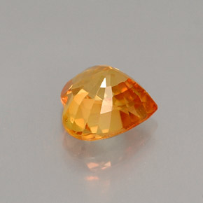 Zaffiro naturale giallo da 1,04 ct, a forma di cuore, VS