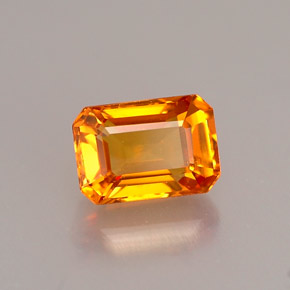 Zaffiro naturale giallo da 0,97 ct, taglio smeraldo, VVS