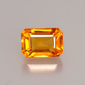 Zaffiro naturale giallo da 0,97 ct, taglio smeraldo, VVS