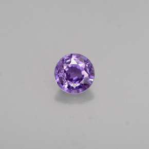 Zaffiro naturale viola da 0,47 ct, taglio rotondo, VS-SI