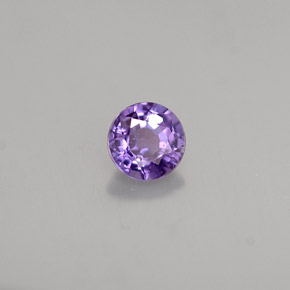 Zaffiro naturale viola da 0,47 ct, taglio rotondo, VS-SI