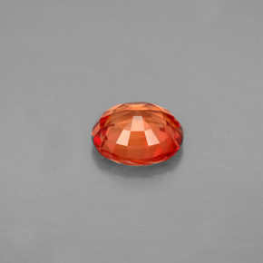 Zaffiro naturale arancione da 1,54 ct, taglio ovale, VVS