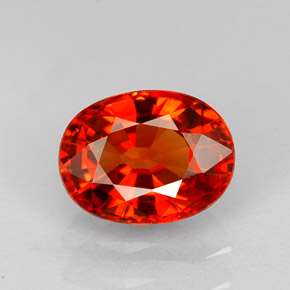 Zaffiro naturale arancione da 1,17 ct, taglio ovale, VVS-VS
