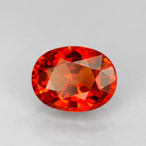Zaffiro naturale arancione da 1,17 ct, taglio ovale, VVS-VS