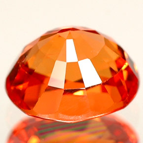 Zaffiro naturale arancione da 1,11 ct, taglio ovale, VS