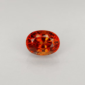 Zaffiro naturale arancione da 1,06 ct, taglio ovale, VVS-VS