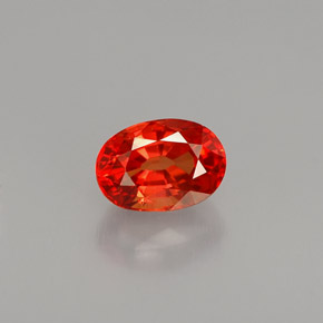 Zaffiro naturale arancione da 1,09 ct, taglio ovale, VS