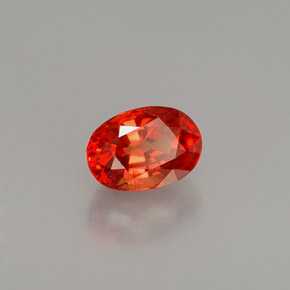 Zaffiro naturale arancione da 1,09 ct, taglio ovale, VS