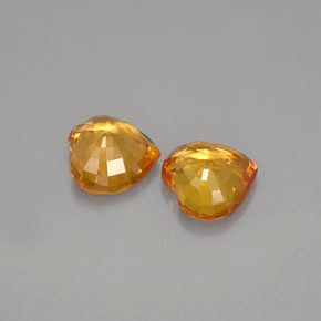 Zaffiro naturale arancione da  ct, a forma di cuore, VVS-VS
