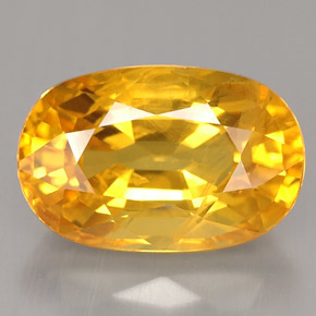 Zaffiro naturale giallo da 4,33 ct, taglio ovale, VS-SI