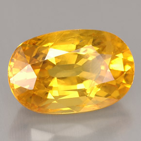 Zaffiro naturale giallo da 4,33 ct, taglio ovale, VS-SI