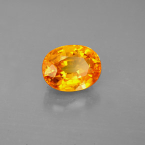 Zaffiro naturale giallo da 2,13 ct, taglio ovale, VS-SI