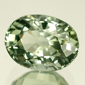 Zaffiro naturale verde da 1,50 ct, taglio ovale, VS-SI
