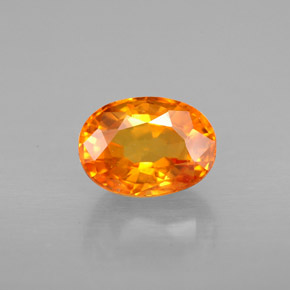 Zaffiro naturale arancione da 1,50 ct, taglio ovale, VS-SI