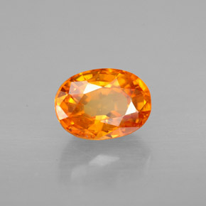 Zaffiro naturale arancione da 1,50 ct, taglio ovale, VS-SI