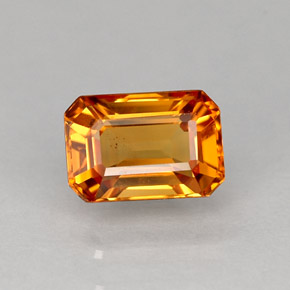 Zaffiro naturale giallo da 1,02 ct, taglio smeraldo, VS-SI