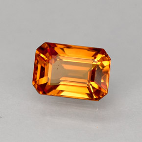 Zaffiro naturale giallo da 1,02 ct, taglio smeraldo, VS-SI