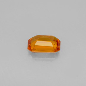 Zaffiro naturale arancione da 0,72 ct, taglio smeraldo, VVS