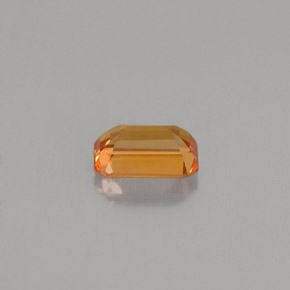 Zaffiro naturale arancione da 0,75 ct, taglio smeraldo, VS