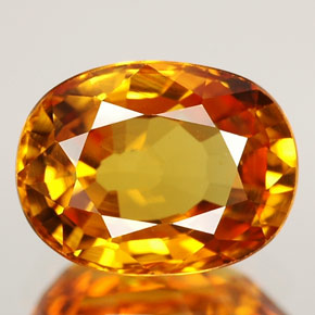 Zaffiro naturale giallo da 2,45 ct, taglio ovale, VS