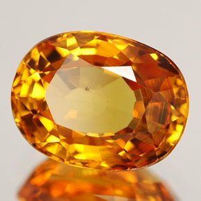 Zaffiro naturale giallo da 2,45 ct, taglio ovale, VS