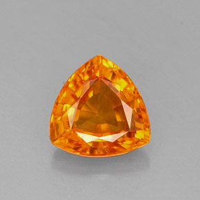 Zaffiro naturale arancione da 1,04 ct, trillion, VVS-VS