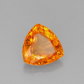 Zaffiro naturale arancione da 1,04 ct, trillion, VVS-VS