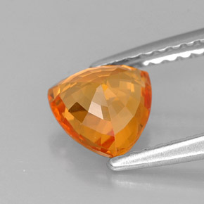 Zaffiro naturale arancione da 1,04 ct, trillion, VVS-VS