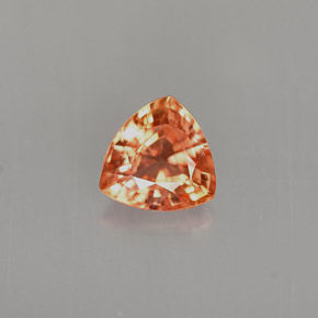 Zaffiro naturale arancione da 0,86 ct, trillion, VVS-VS