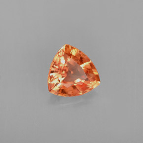 Zaffiro naturale arancione da 0,86 ct, trillion, VVS-VS