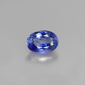 Zaffiro naturale blu da 0,92 ct, taglio ovale, VS