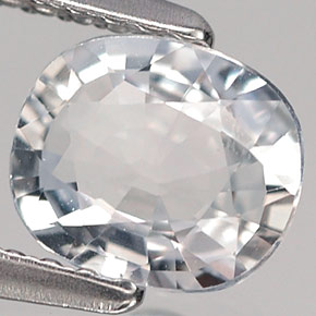 Zaffiro naturale bianco da 1,04 ct, taglio ovale, VVS-VS