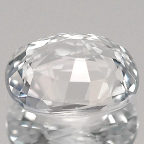 Zaffiro naturale bianco da 1,04 ct, taglio ovale, VVS-VS
