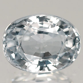 Zaffiro naturale bianco da 1,44 ct, taglio ovale, VVS