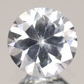 Zaffiro naturale bianco da 0,77 ct, taglio rotondo, VVS