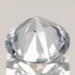 Zaffiro naturale bianco da 0,77 ct, taglio rotondo, VVS