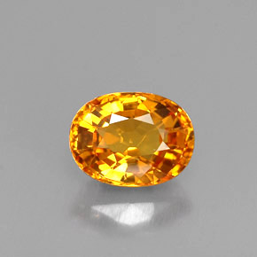 Zaffiro naturale giallo da 1,24 ct, taglio ovale, VVS