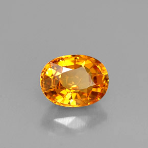 Zaffiro naturale giallo da 1,24 ct, taglio ovale, VVS