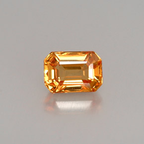 Zaffiro naturale giallo da 0,83 ct, taglio smeraldo, VS