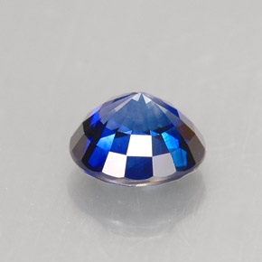 Zaffiro naturale blu da 1,47 ct, taglio rotondo, IF